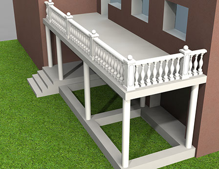 Изготовление железобетоннго балкона в коттедже в микрорайоне «Английский парк» в г. Красноярск. Марш24.