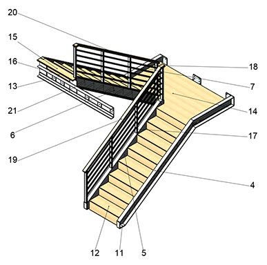 Габаритные размеры бетонной лестницы. Параметры ступеней (высота, глубина).